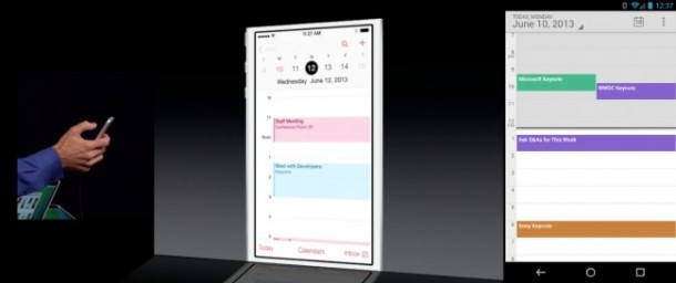 iOS 7 Calendar Application
