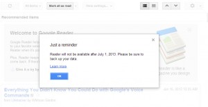 Google Reader Shutdown