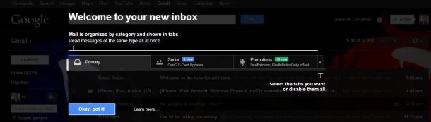 gmail new inbox