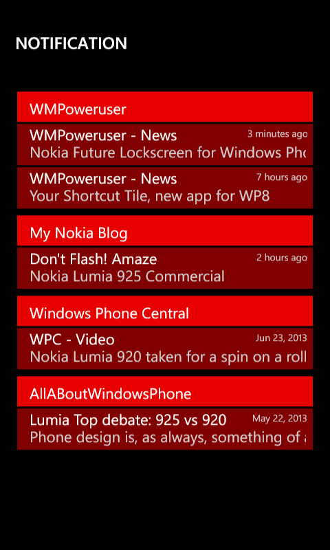 notification center windows phone 8.1