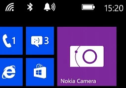 ซูมเข้าไปที่ไอค่อน Nokia Camera มุมขวาบนครับ