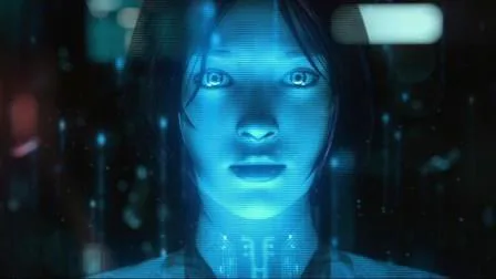 หน้าตาของ Cortana ตัวละคร AI จากเกมส์ Halo ครับ