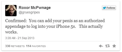 iPhone 5S touch-id with penis confirmed
