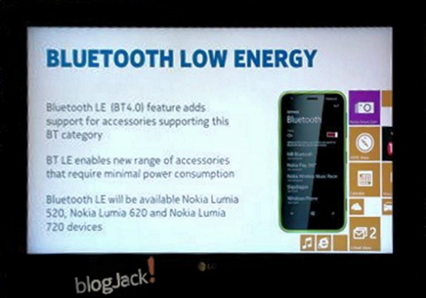 เอกสารของ Nokia ระบุว่า Lumia รุ่นเล็กทั้งหมดได้รับการอัพเกรด Bluetooth 4.0 LE แล้วพร้อมอัพเดท Amber