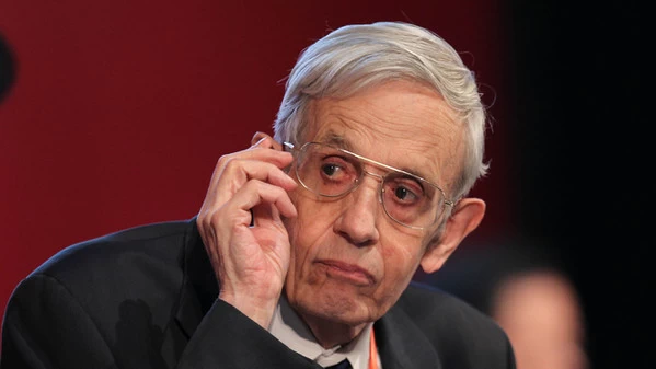 BEIJING, CHINA - SEPTEMBER 28:  (CHINAOUT) American mathematician John Forbes Nash looks onduring day one of the 2011 Nobel Laureates Beijing Forum at the National Museum on September 28, 2011 in Beijing, China. The 2011 Nobel Laureates Beijing Forum will kick off on September 28 and last to September 30 with the theme of Innovation and Development.  (Photo by ChinaFotoPress/Getty Images)