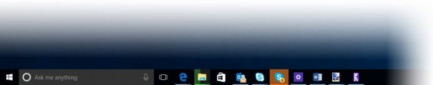 Windows 10 Build 10158 taskbar