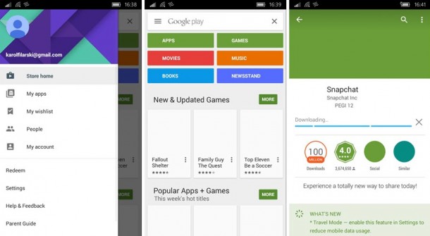GooglePlay on Windows 10 Mobile_1