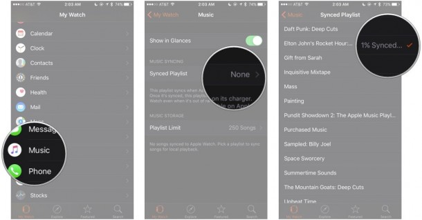 Sync Songs to Apple Watch