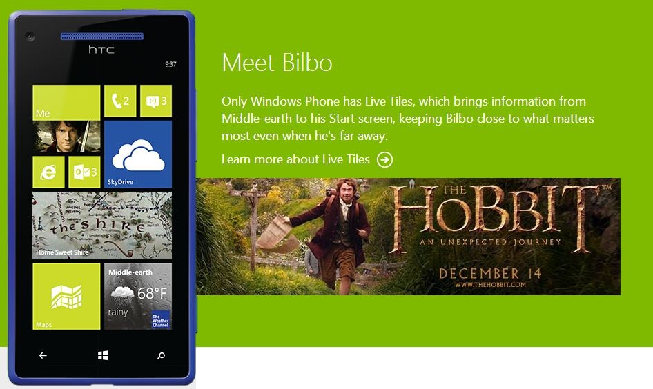 18 | HTC Windows Phone 8X | <!--:TH-->!!!บิลโบ แบ๊กกิ้นส์ แห่งมิดเดิลเอิร์ธ เขาใช้เครื่อง Windows Phone 8 นะ จะบอกให้ ^^<!--:-->