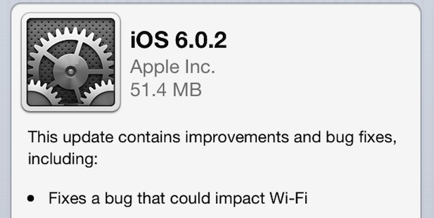 ios 6 0 2 | iOS | <!--:TH--></noscript>!!!Apple ปล่อยอัพเดทใหม่ 6.0.2 แก้ไขปัญหาการเชื่อมต่อ Wi-FI ของ iPhone และ iPad
