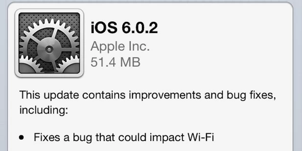 ios 6 0 2 | iPhone Update | <!--:TH--></noscript>!!!Apple ปล่อยอัพเดทใหม่ 6.0.2 แก้ไขปัญหาการเชื่อมต่อ Wi-FI ของ iPhone และ iPad