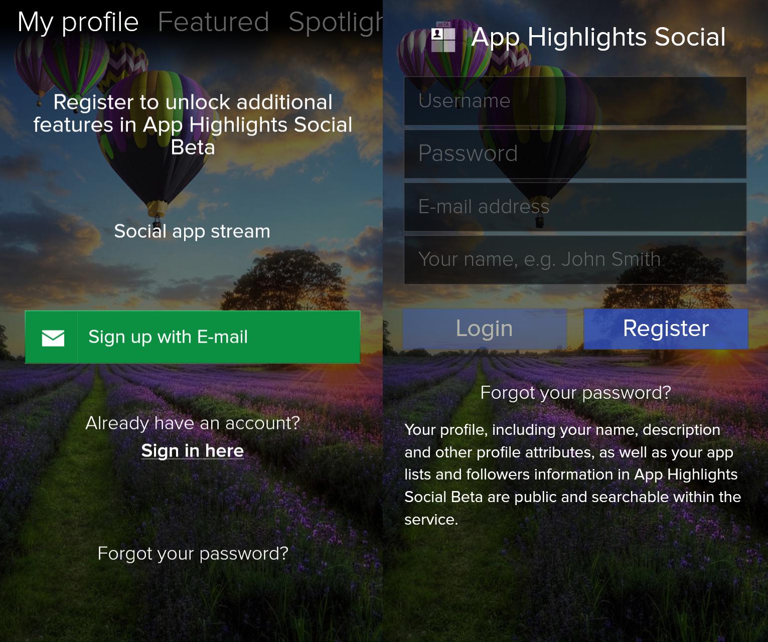 App Highlights Social 004
