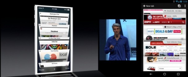 iOS 7 Safari VS. Chrome