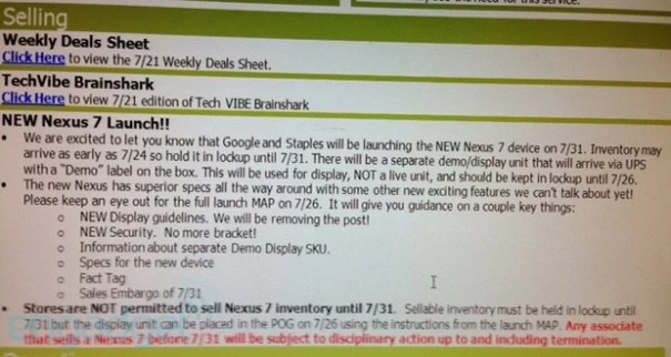 <!--:TH-->Nexus 7 II เตรียมวางขายปลายเดือนกรกฎาคมนี้<!--:--> 1 605x322xnexus7 staples | Nexus | <!--:TH-->Nexus 7 II เตรียมวางขายปลายเดือนกรกฎาคมนี้<!--:-->