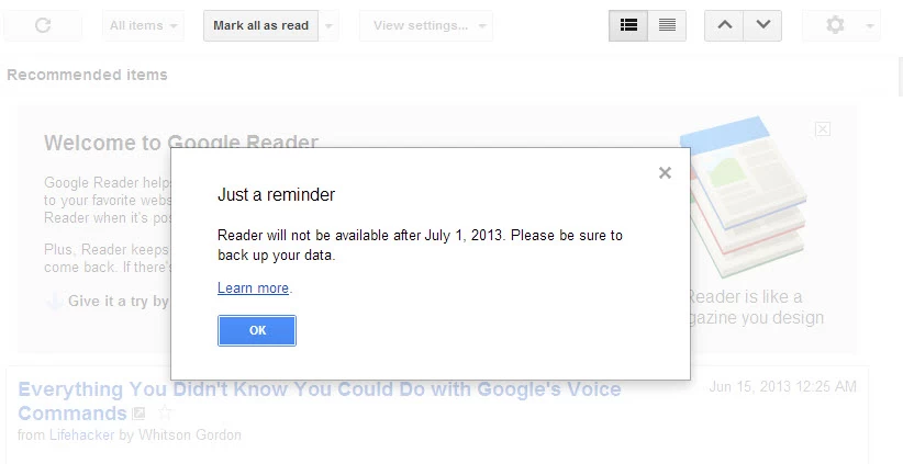 <!--:TH-->ทางเลือกสำหรับอ่าน RSS Feeds หลัง Google Reader ปิดบริการ<!--:--> 1 Google Reader Shutdown | Google Reader Shutdown | <!--:TH-->ทางเลือกสำหรับอ่าน RSS Feeds หลัง Google Reader ปิดบริการ<!--:-->