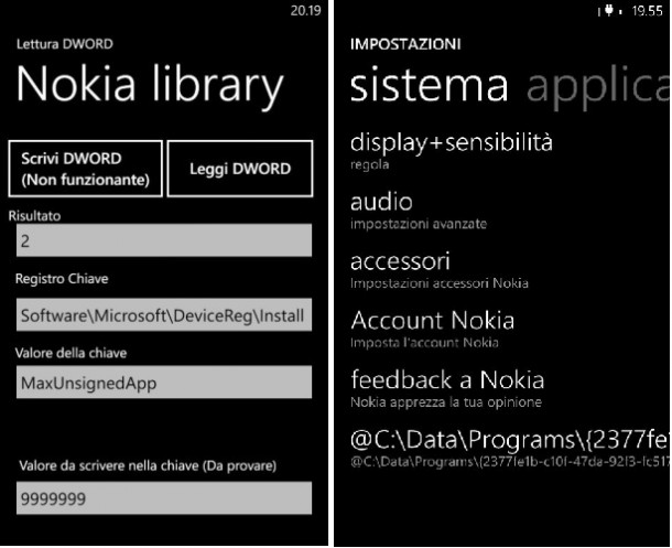 Lumia DWORD Registry Editor