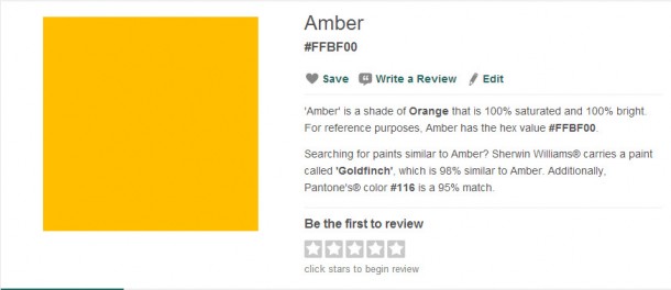 amber color