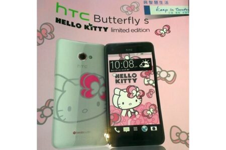 !!!ภาพเครื่อง Hello Kitty เหมียวน้อย Edition สำหรับเครื่อง HTC Butterfly S งานนี้น่ารักครึ่งแมวครึ่งผีเสื้อ ^^