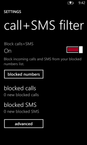 call + SMS filter