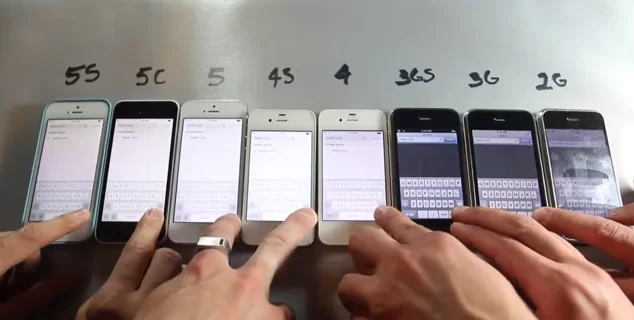 55512 | iPhone Update | <!--:TH-->เทียบความเร็ว: เครื่อง iPhone 5S vs 5C vs 5 vs 4S vs 4 vs 3Gs vs 3G vs 2G ยกมาเทียบกันทั้งวงศ์ตระกูล<!--:-->