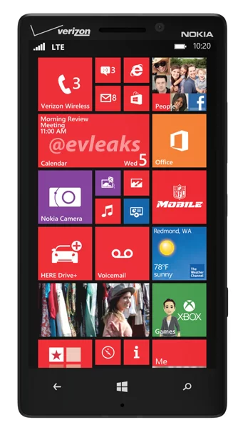 BUti | NOKIA | <!--:TH--></noscript>[Updated] หลุดจาก @evleaks ภาพเรนเดอร์มือถือ Nokia Lumia 929 บนเครือข่าย Verizon มาพร้อม GDR3