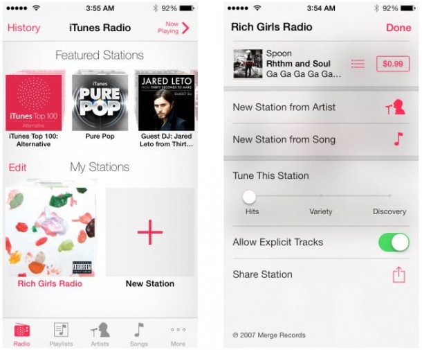 iOS7 Review itune-radio