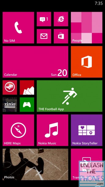 Lumia 1520 screen