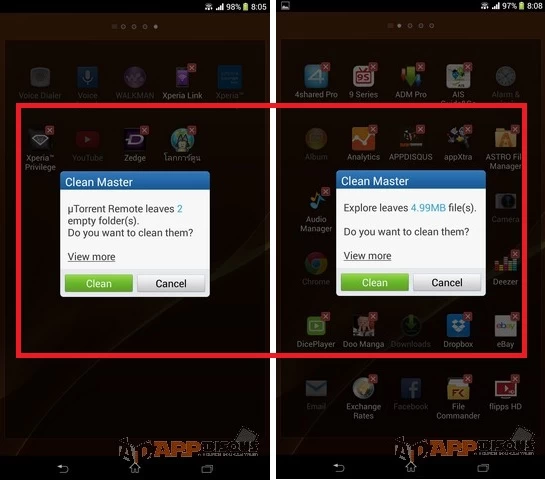 Screenshot 2013 10 28 08 05 37 | clean master | <!--:TH--></noscript>Tips! ถอนการติดตั้งแอพฯออกจากเครื่อง Android ให้เกลี้ยงเกลากว่าเดิม ด้วยตัวช่วยเคลียไฟล์ขยะตกค้าง