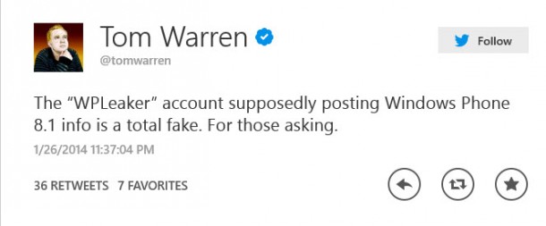 Tom Warren tweet