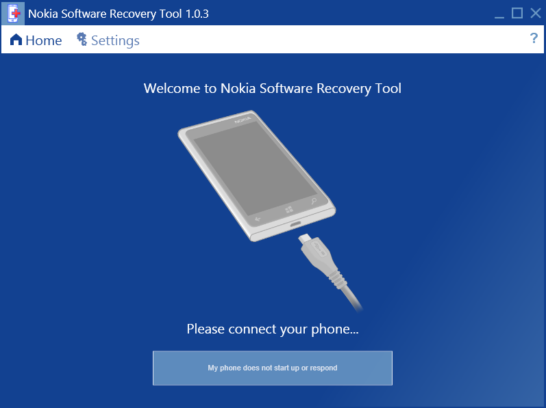Nokia Recovery Tool MainScreen | NOKIA | Nokia ปล่อยโปรแกรม Software Recovery Tool สำหรับแก้ไข Nokia Lumia ของคุณเองที่บ้านเมื่อมือถือคุณใช้งานไม่ได้