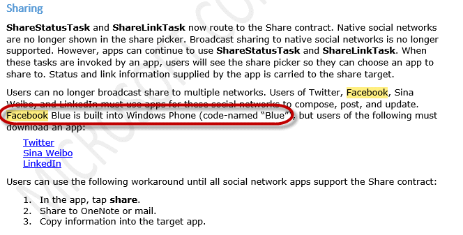 Windows phone 8.1 Facebook Blue 1 | Facebook blue | [เก็บตก] Windows phone 8.1 จะมาพร้อมแอพ Facebook ตัวใหม่ภายใต้รหัส Facebook Blue
