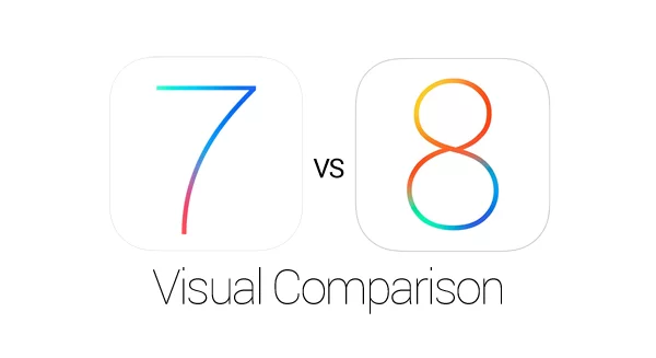 iOS 7 8 Visual Comparison | ios 7 | มาดูความแตกต่างที่เปลี่ยนไป ของ iOS 7 กับ iOS 8 ในภาพเปรียบเทียบการใช้งาน