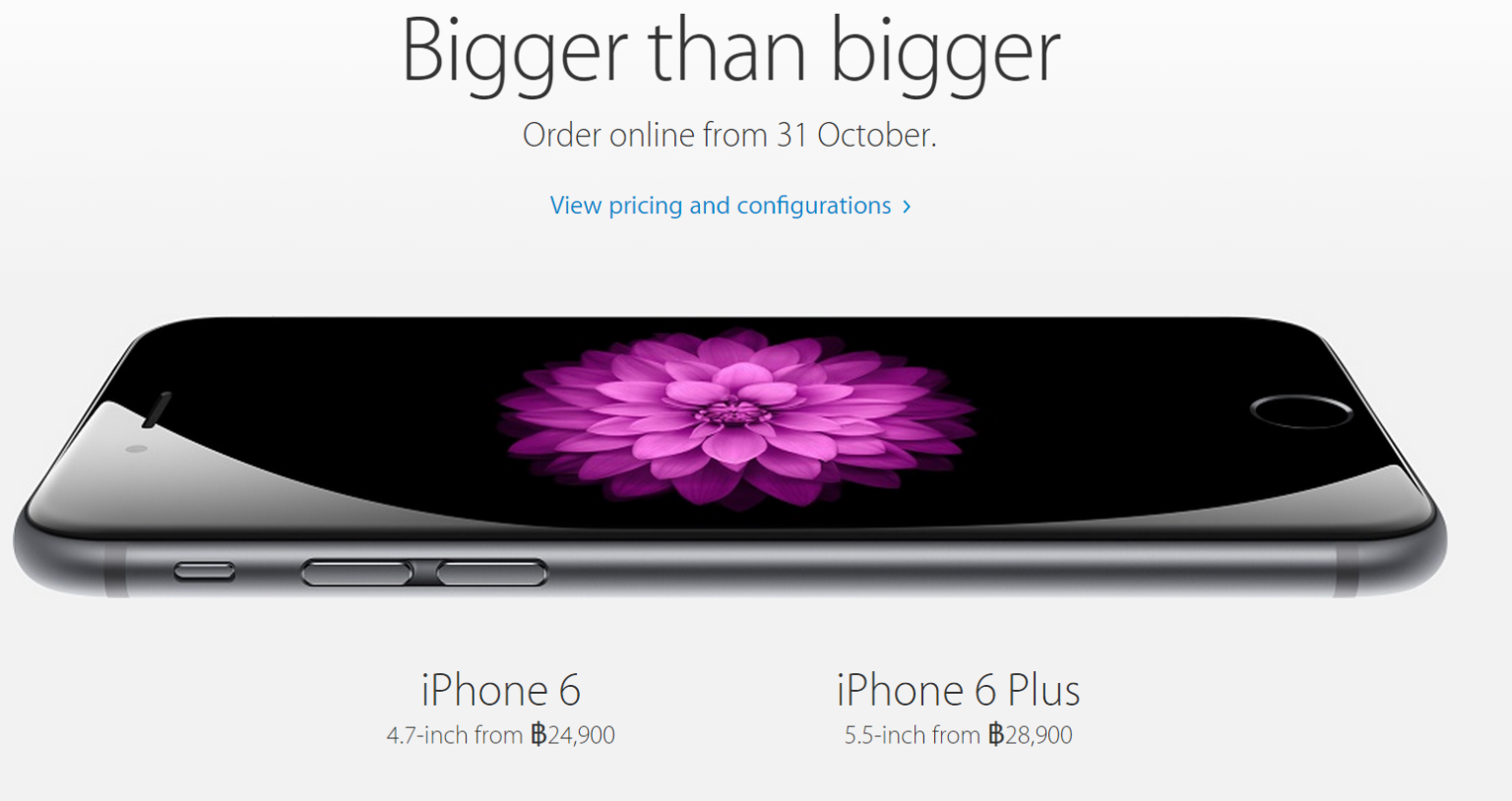 Apple Store Online ไทย เปิดราคาจำหน่าย iPhone 6 และ iPhone 6 Plus แล้ว ถูกกว่าซื้อผ่านเครือข่ายหนึ่งพันบาท