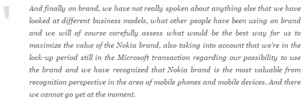 Nokia Comment