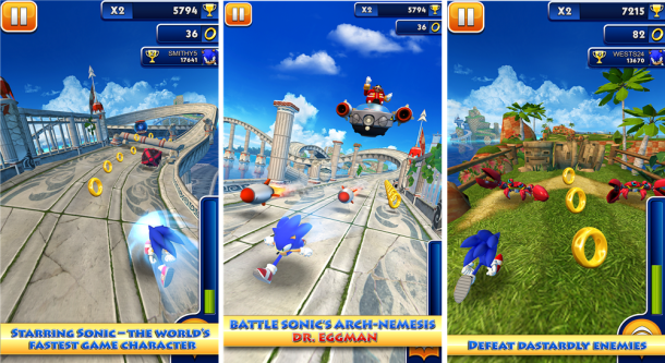 Sonic Dash Screen