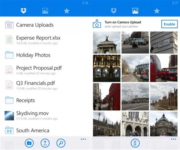 Dropbox Windows Phone | dropbox | พร้อมดาวน์โหลด Dropbox อัพเดทล่าสุดสามารถอัพโหลดรูปภาพจาก Pictures Hub ได้แล้ววันนี้