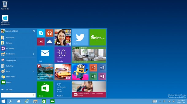 Windows 10 Start menu 1