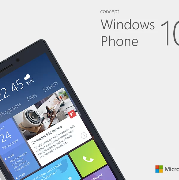 Windows phone 10 concept Lead | Windows 10 | Microsoft แย้ม มือถือ Windows 10 พร้อมสเปคระดับ Octa Core และ GPU แรงๆกำลังมา
