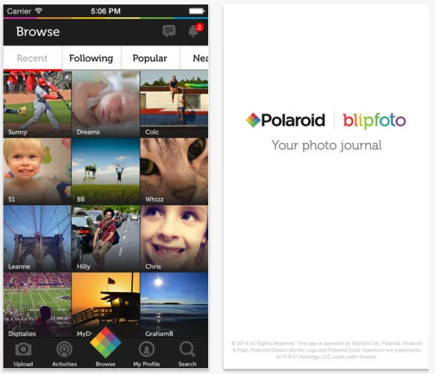 โพลารอยด์กลับมาอีกครั้ง กับแอพแชร์รูปภาพ 'Polaroid Blipfoto'