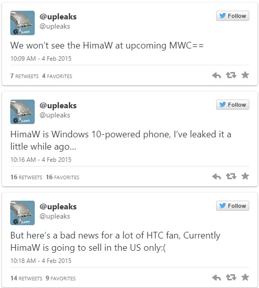 HTC HimaW Leaked