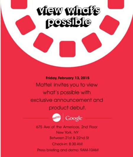 Mattel Google New Product Invitation