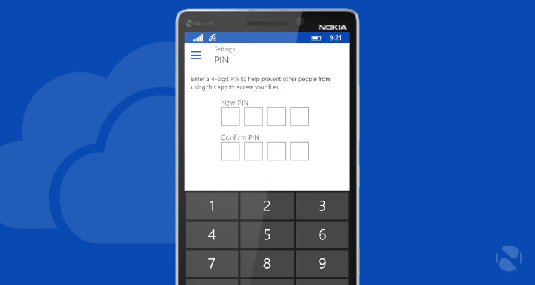 onedrive for windows phone 2 | Onedrive | OneDrive สำหรับ Windows Phone อัพเดทใหม่ เพิ่มการรักษาความปลอดภัยด้วย PIN Code และรองรับหลายบัญชี