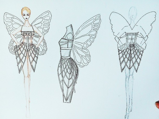 4. Sketch of Ly Qui Khanh’s opening outfit