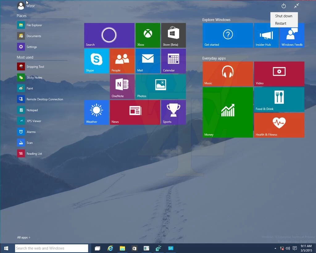 IMG 1142 | Leak | หลุดภาพถ่ายหน้าจอ Window 10 Start Menu แบบมองทะลุพื้นหลัง