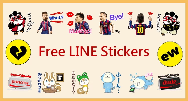 Free LINE stickers of POKOPOKO FC Barcelona Coke | free line sticker | [บทความ] แนะนำสติ๊กเกอร์ LINE ฟรี!! ประจำวันที่ 27 พฤษภาคม 2558