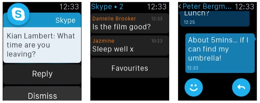 Skype apple watch app | apple watch | Microsoft ปล่อยแอพ Skype เวอร์ชั่น 5.13 สำหรับ iOS รองรับการใช้งานร่วมกับ Apple Watch