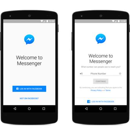 ขณะนี้เราสามารถใช้ Facebook Messenger ได้โดยไม่ต้องมีปัญชีเฟสบุ๊คอีกต่อไป ปรับใหม่เพื่อการเข้าสู้บริการแชตอย่าง Line หรือ Wechat