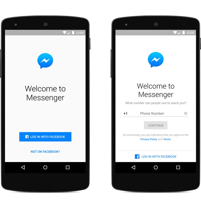 nexus2cee messenger sign up android thumb | Facebook Messenger | ขณะนี้เราสามารถใช้ Facebook Messenger ได้โดยไม่ต้องมีปัญชีเฟสบุ๊คอีกต่อไป ปรับใหม่เพื่อการเข้าสู้บริการแชตอย่าง Line หรือ Wechat