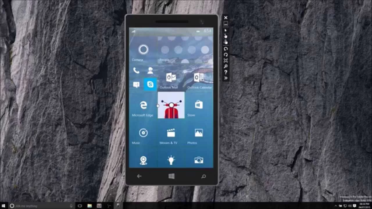 | Emulator | คลิปโชว์ Windows 10 Mobile Build 10158 สำหรับ Emulator