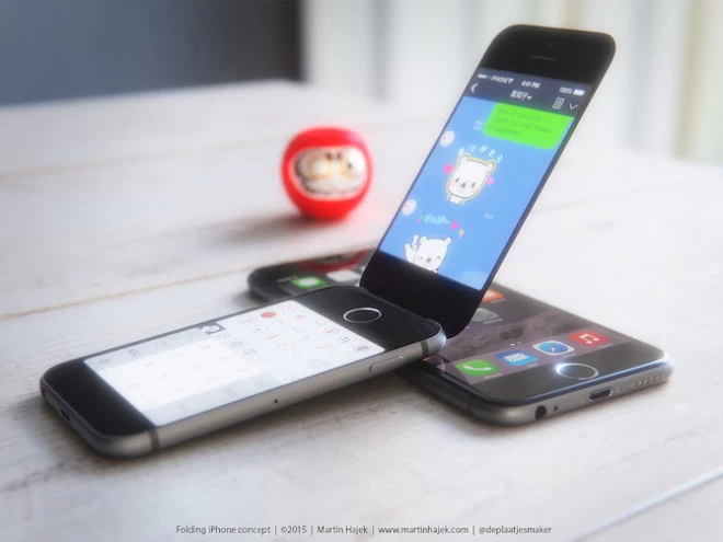 Folding iPhone 6 1 | Concept | ชมภาพคอนเซ็ปต์ iPhone 6 ฝาพับ : โทรศัพท์ฝาพับอีกเทรนด์ที่กำลังมาแรง